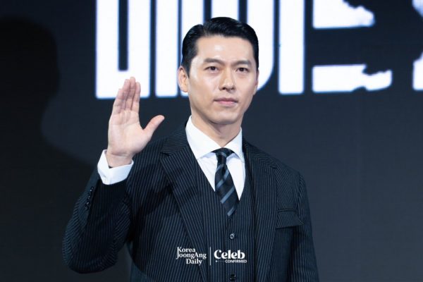 imagem do ator coreano Hyun Bin na coletiva de imprensa de Made In Korea Do Disney +