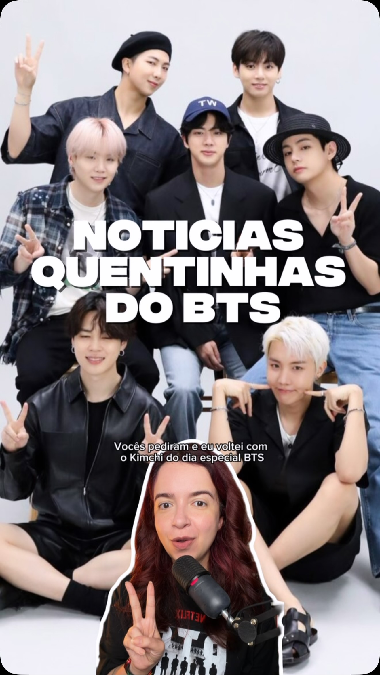 É NOTÍCIA DO BTS QUE VOCÊ QUER? Então toma! 💜

Tem recorde histórico na Billboard, novidades sobre os shows da turnê ARIRANG, transmissão do show de São Paulo nos cinemas, atualização sobre os shows no Chile, além dos momentos mais comentados das lives de Jung Kook, RM e V.

Qual dessas notícias foi a sua favorita? 👇

#BTS #BTSARIRANG #BTSWorldTour #BTSNews #kpop